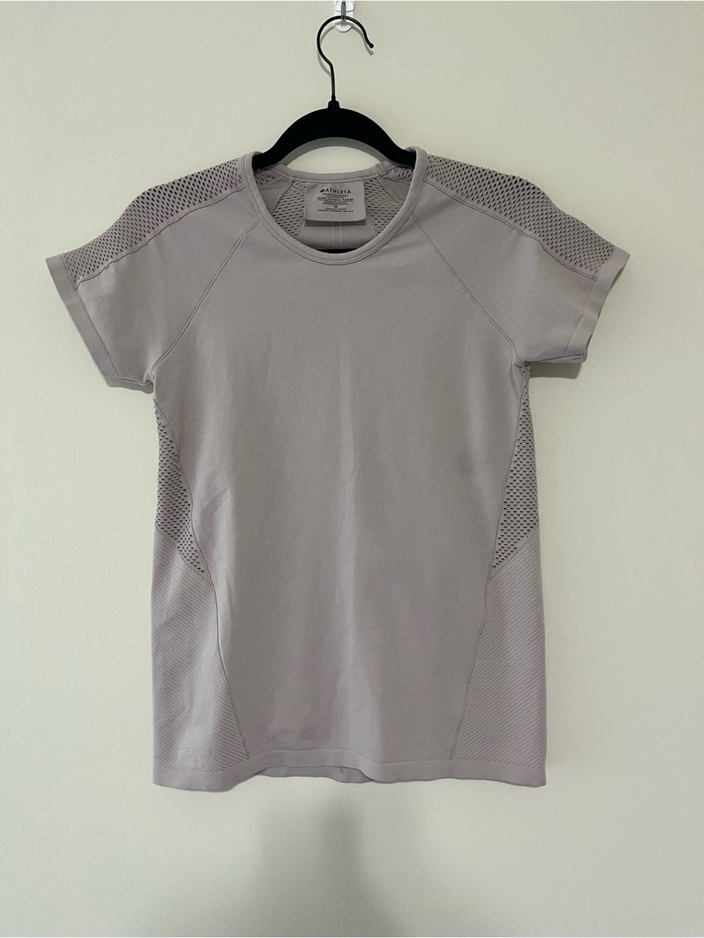 Athleta Women's Light Lavender Performance Top with Mesh Back
